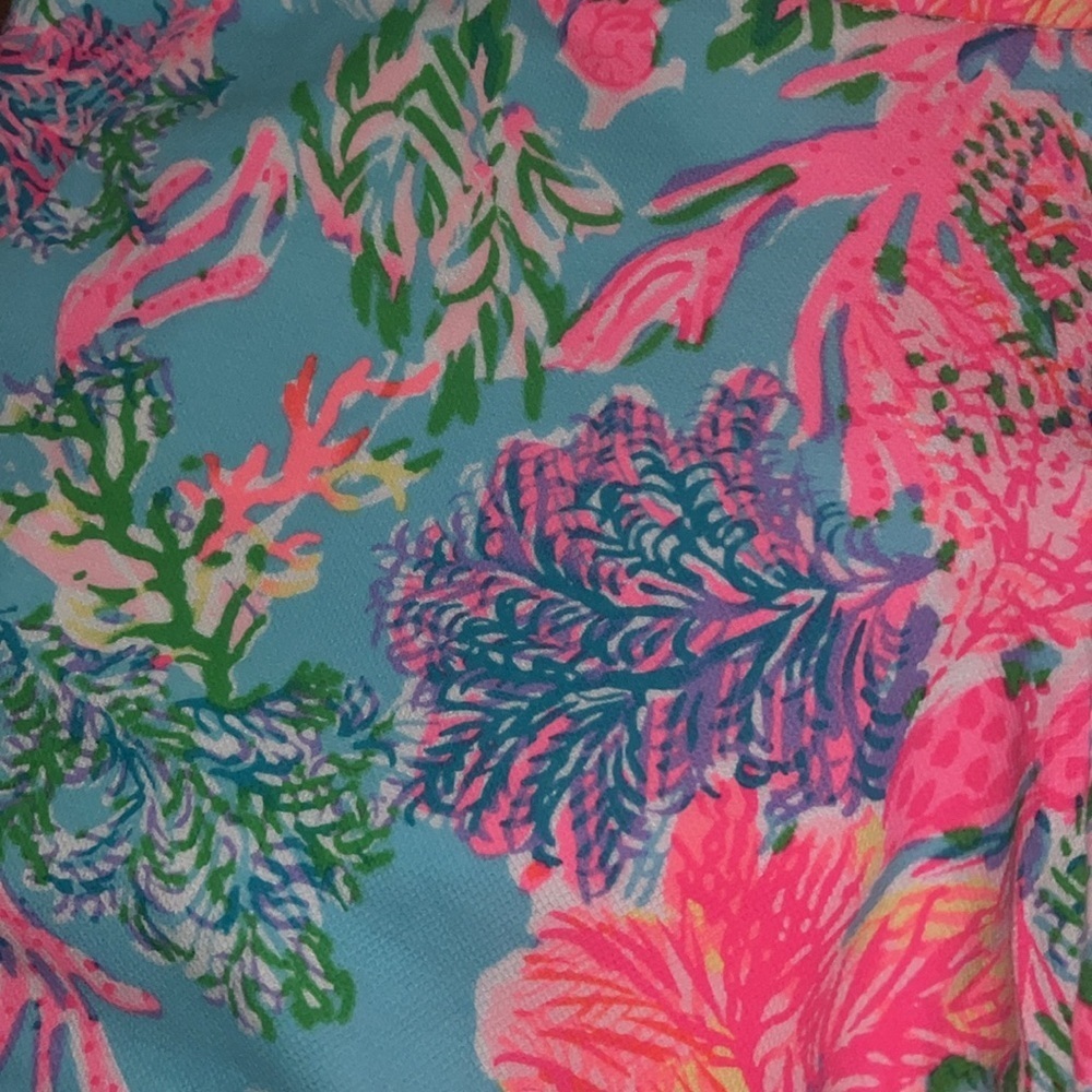 Lilly Pulitzer buttercup knit short celestial blue Cay to my heart size 10 NWT - Picture 2 of 8